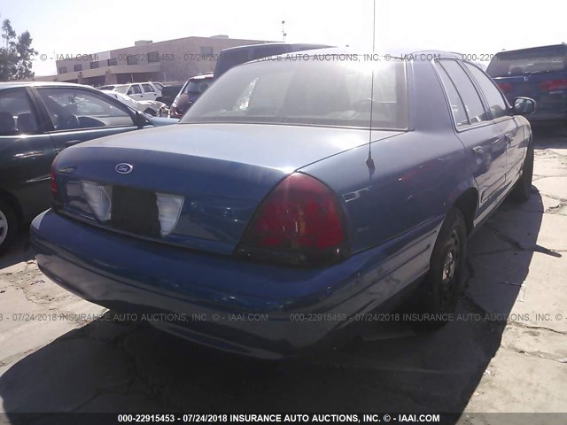 2FAFP71W05X157284 - 2005 FORD CROWN VICTORIA POLICE INTERCEPTOR BLUE photo 4