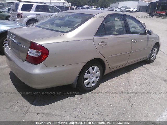 4T1BE32KX2U024811 - 2002 TOYOTA CAMRY LE/XLE/SE 金色 照片 4