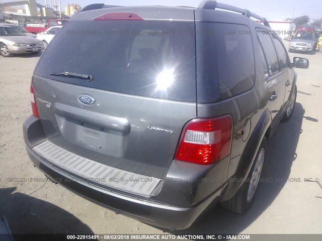 1FMDK06165GA38905 - 2005 FORD FREESTYLE LIMITED GRAY photo 4