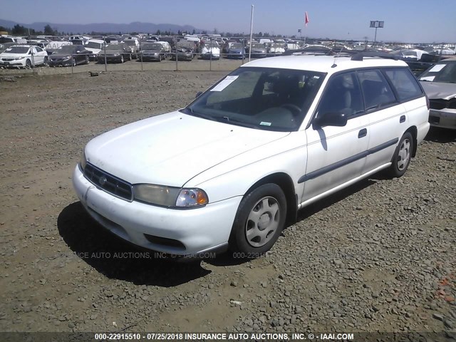 4S3BK4353W7305414 - 1998 SUBARU LEGACY L WHITE photo 2