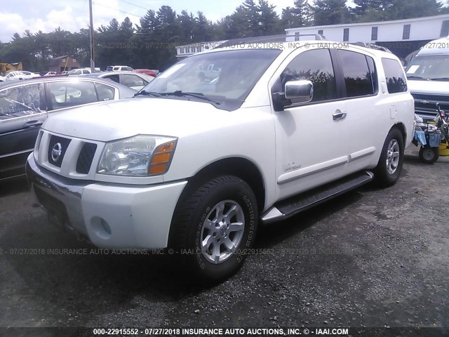 5N1AA08B94N714916 - 2004 NISSAN ARMADA SE/LE WHITE photo 2