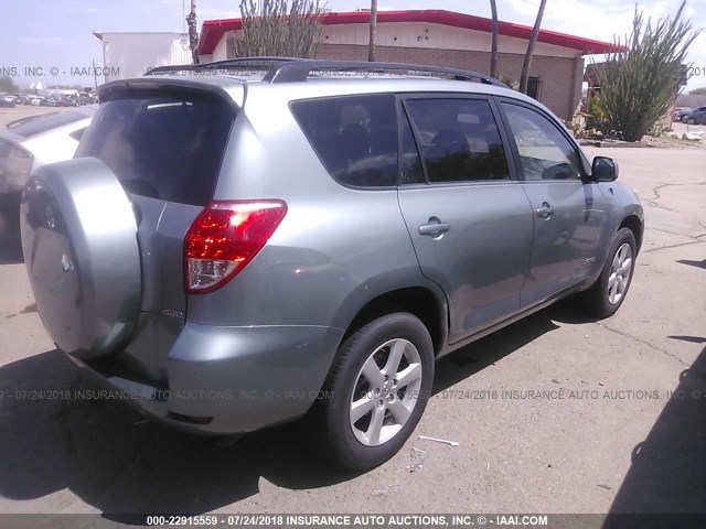 JTMBD31V375051448 - 2007 TOYOTA RAV4 LIMITED GREEN photo 4