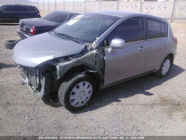 3N1BC1CP9CK298790 - 2012 NISSAN VERSA S/SL GRAY photo 2