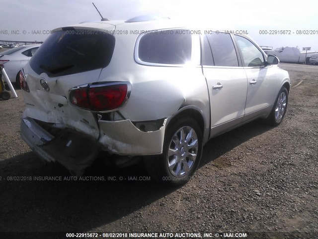 5GAKVDED2CJ322135 - 2012 BUICK ENCLAVE WHITE photo 4