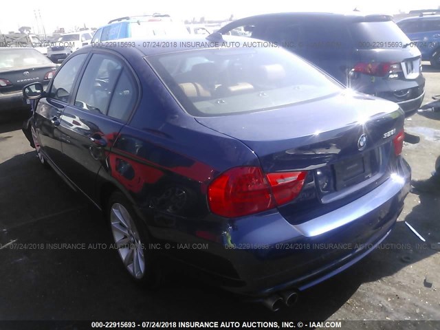 WBAPK5C55BA659909 - 2011 BMW 328 XI SULEV BLUE photo 3