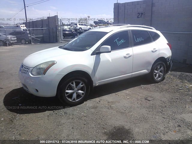 JN8AS58T98W008721 - 2008 NISSAN ROGUE S/SL WHITE photo 2