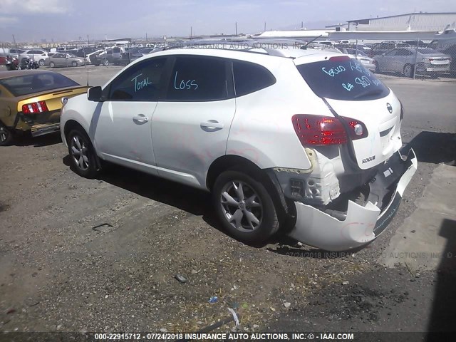 JN8AS58T98W008721 - 2008 NISSAN ROGUE S/SL WHITE photo 3