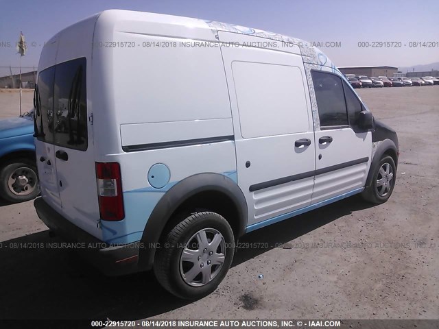 NM0LS7CN2DT157554 - 2013 FORD TRANSIT CONNECT XL WHITE photo 4