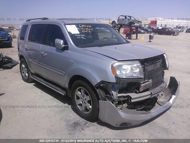 5FNYF4H94AB003787 - 2010 HONDA PILOT TOURING SILVER photo 1