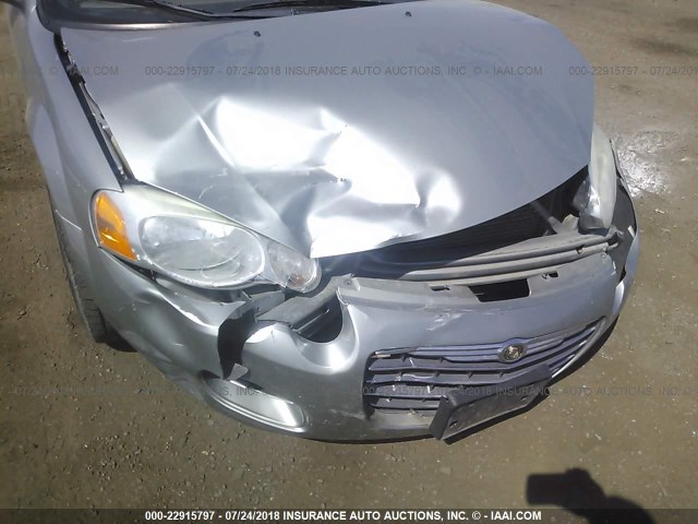 1C3EL46J94N356237 - 2004 CHRYSLER SEBRING LX SILVER photo 6