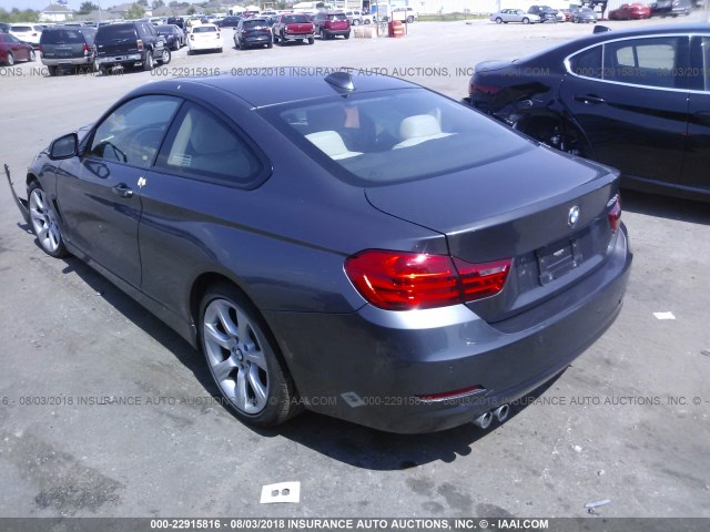 WBA3N7C52FK222550 - 2015 BMW 428 I GRAY photo 3