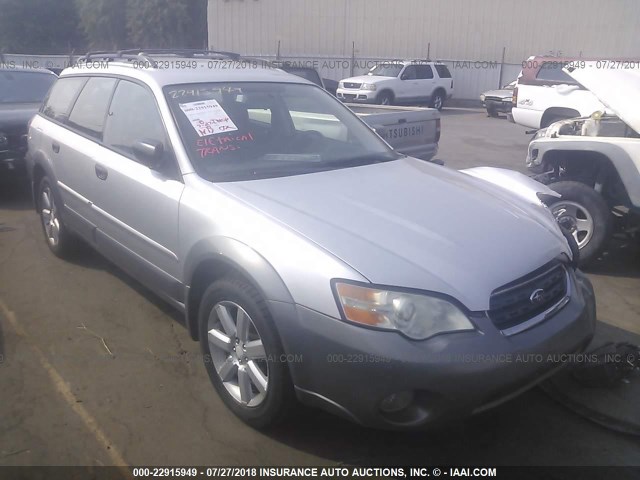 4S4BP61CX67329770 - 2006 SUBARU LEGACY OUTBACK 2.5I GRAY photo 1