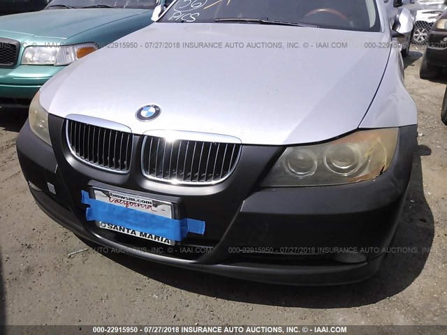 WBAVB33596KR80556 - 2006 BMW 330 I SILVER photo 6