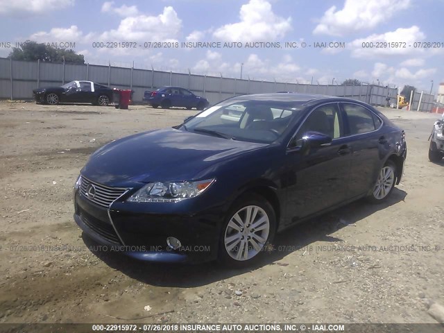 JTHBK1GG7E2139337 - 2014 LEXUS ES 350 BLUE photo 2