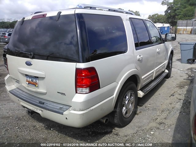 1FMFU20566LA37630 - 2006 FORD EXPEDITION LIMITED WHITE photo 4