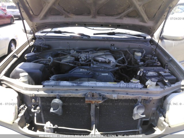 5TBRN34102S300045 - 2002 TOYOTA TUNDRA ACCESS CAB SR5 TAN photo 10