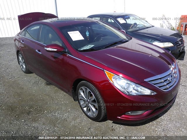 5NPEC4AB7DH625086 - 2013 HYUNDAI SONATA SE/LIMITED BURGUNDY photo 1