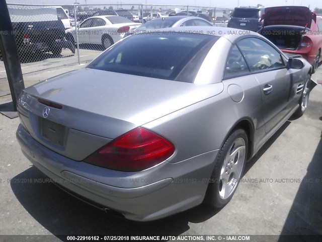 WDBSK75F44F077271 - 2004 MERCEDES-BENZ SL 500 GRAY photo 4