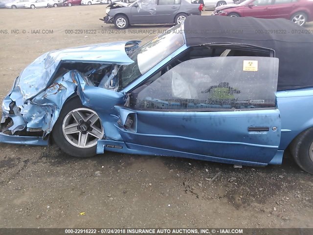 1G1FP33T4ML199726 - 1991 CHEVROLET CAMARO RS BLUE photo 6