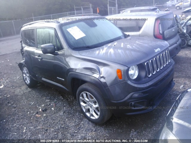 ZACCJBBB0HPF29510 - 2017 JEEP RENEGADE LATITUDE GRAY photo 1