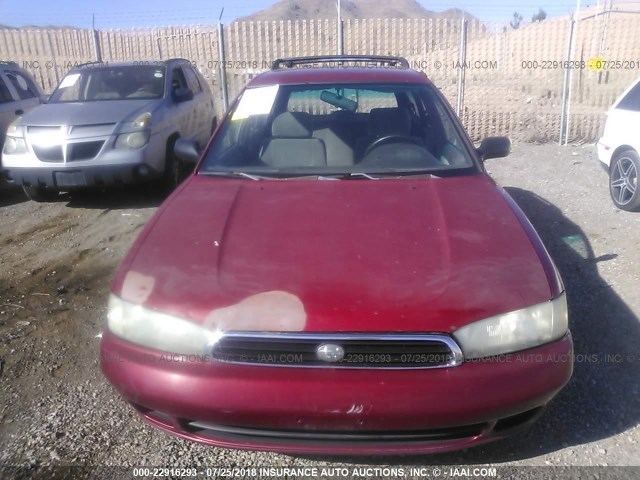 4S3BK4259V6301373 - 1997 SUBARU LEGACY BRIGHTON MAROON photo 6