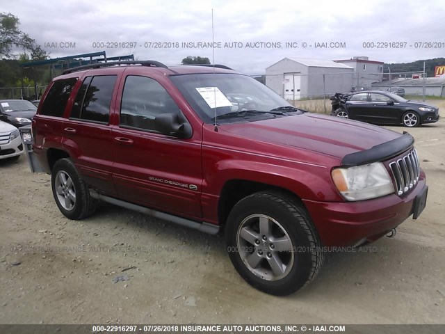 1J8GW68J12C160895 - 2002 JEEP GRAND CHEROKEE OVERLAND RED photo 6