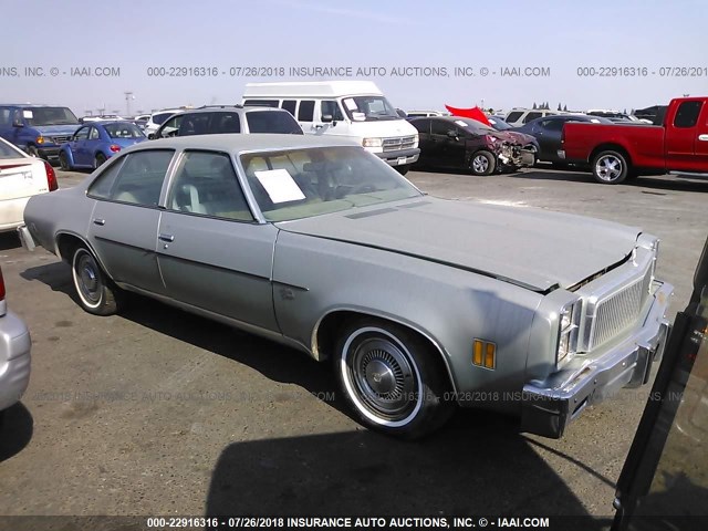 1D29L7Z475137 - 1977 CHEVY MALIBU  GREEN photo 1