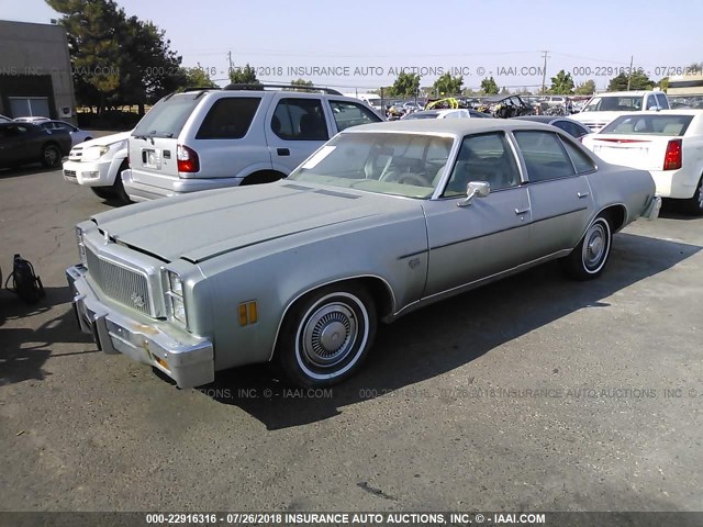 1D29L7Z475137 - 1977 CHEVY MALIBU  GREEN photo 2