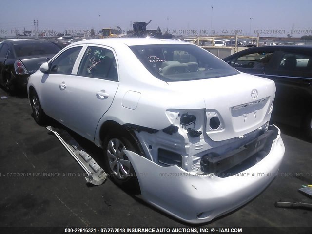 1NXBU4EE3AZ214544 - 2010 TOYOTA COROLLA S/LE/XLE WHITE photo 3