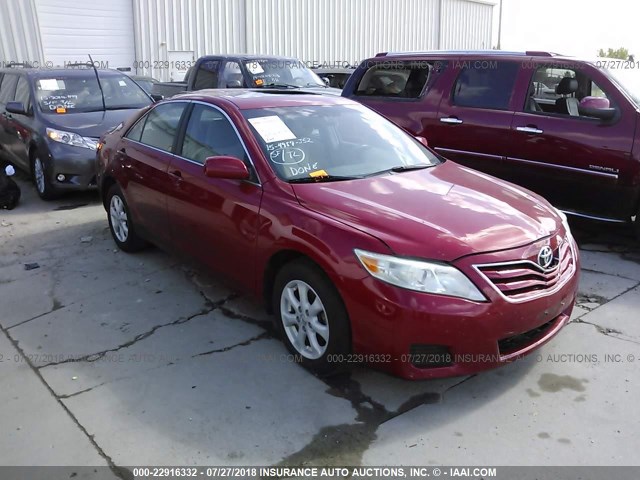 4T4BF3EK1AR059573 - 2010 TOYOTA CAMRY SE/LE/XLE RED photo 1