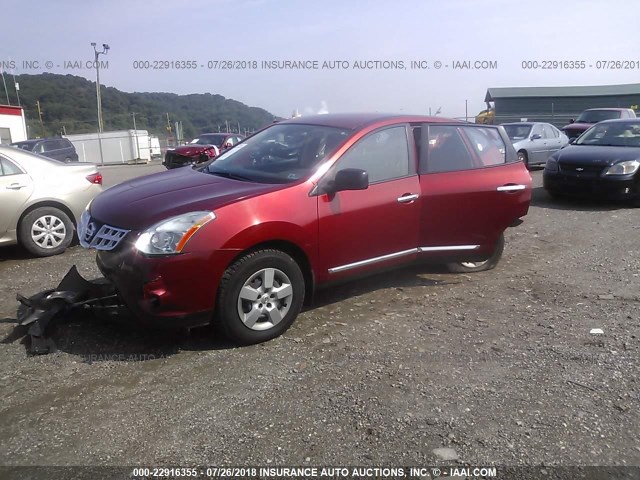 JN8AS5MV5BW298809 - 2011 NISSAN ROGUE S/SV/KROM RED photo 2