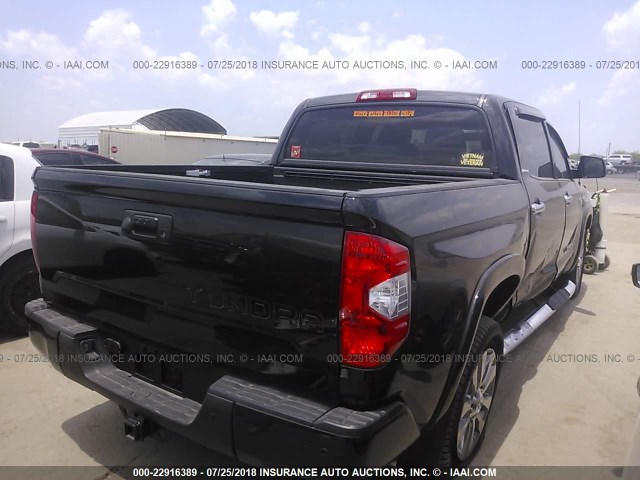 5TFFW5F12HX224251 - 2017 TOYOTA TUNDRA CREWMAX LIMITED BLACK photo 4