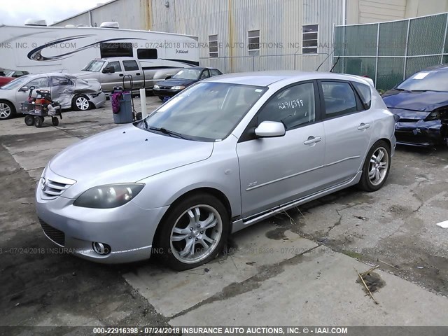 JM1BK143661516783 - 2006 MAZDA 3 HATCHBACK SILVER photo 2