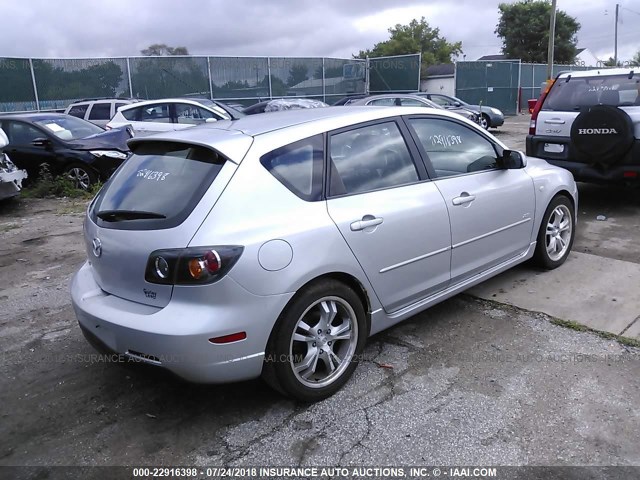 JM1BK143661516783 - 2006 MAZDA 3 HATCHBACK SILVER photo 4