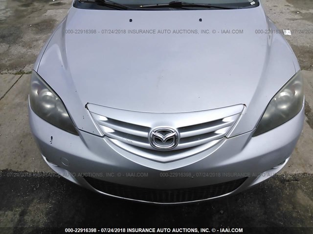 JM1BK143661516783 - 2006 MAZDA 3 HATCHBACK SILVER photo 6