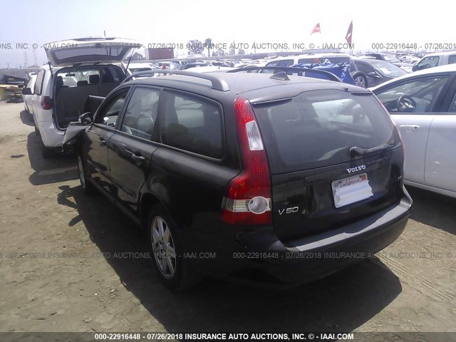 YV1MW390372293860 - 2007 VOLVO V50 2.4I أسود صورة 3