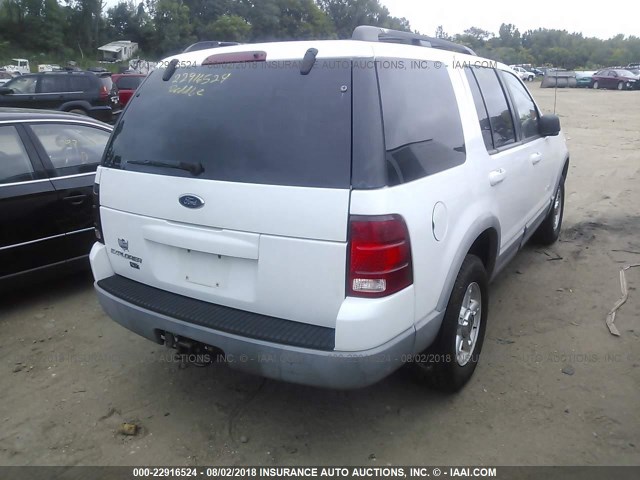 1FMZU73E52UA05570 - 2002 FORD EXPLORER XLT WHITE photo 4