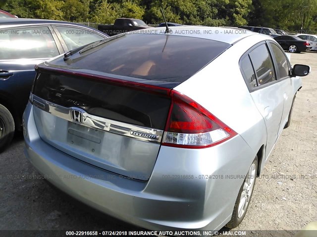 JHMZE2H77CS004981 - 2012 HONDA INSIGHT EX Light Blue photo 4