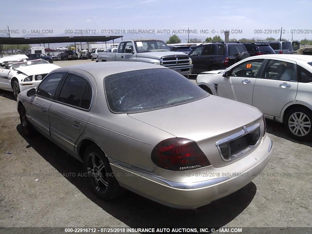 1LNFM97V4WY633899 - 1998 LINCOLN CONTINENTAL  TAN photo 3