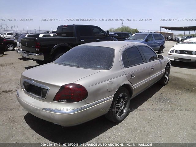 1LNFM97V4WY633899 - 1998 LINCOLN CONTINENTAL  TAN photo 4