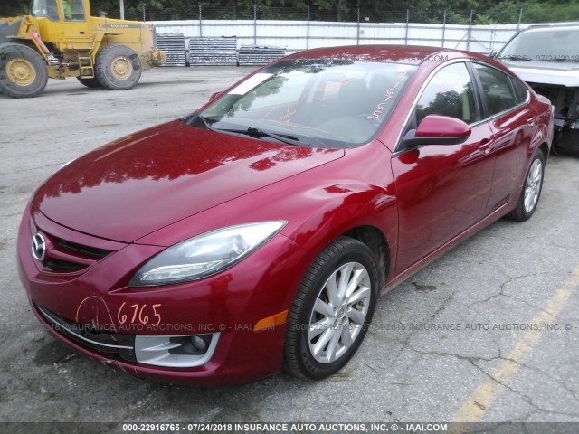 1YVHZ8DH6D5M03569 - 2013 MAZDA 6 TOURING RED photo 2
