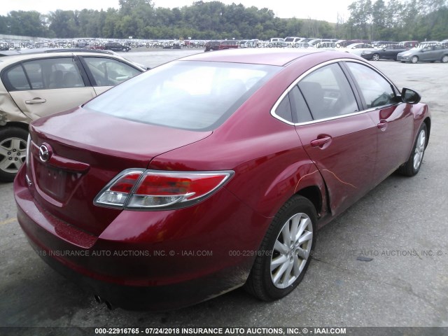 1YVHZ8DH6D5M03569 - 2013 MAZDA 6 TOURING RED photo 4
