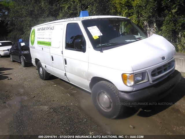 1FTRE14252HA99266 - 2002 FORD E150 E150 VAN WHITE photo 1