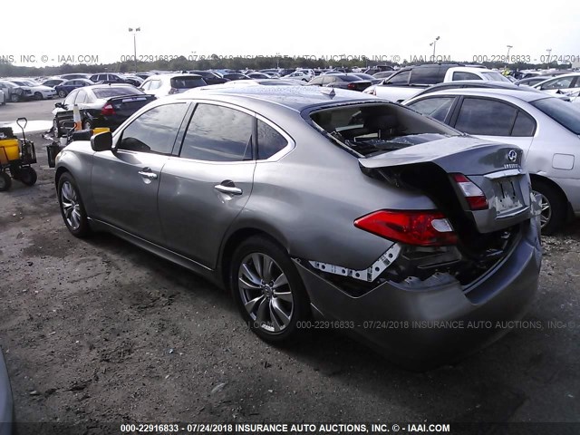 JN1BY1AP3BM326277 - 2011 INFINITI M37 SILVER photo 3