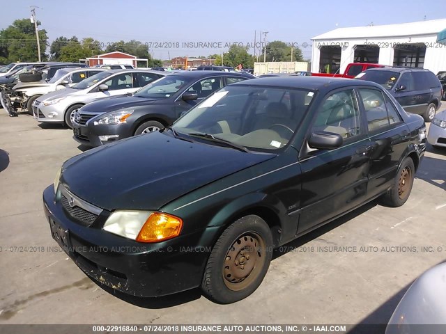 JM1BJ2221Y0237818 - 2000 MAZDA PROTEGE DX/LX GREEN photo 2