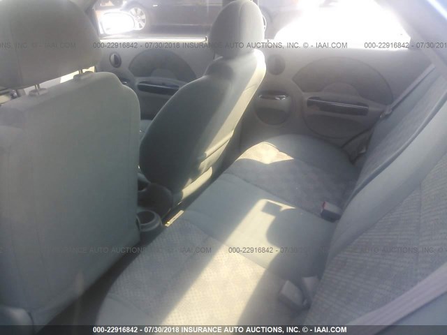 KL1TD526X5B371170 - 2005 CHEVROLET AVEO LS BLUE photo 8