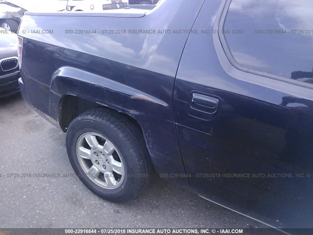 2HJYK16546H506999 - 2006 HONDA RIDGELINE RTL BLACK photo 6