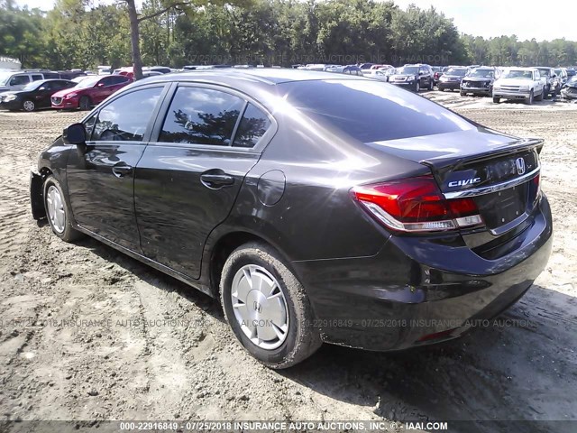 2HGFB2F6XDH530331 - 2013 HONDA CIVIC HF BLACK photo 3