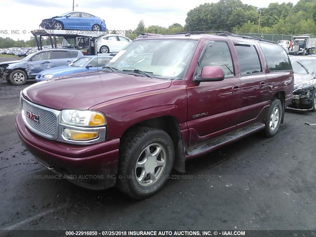 1GKFK66U04J169280 - 2004 GMC YUKON XL DENALI BURGUNDY photo 2