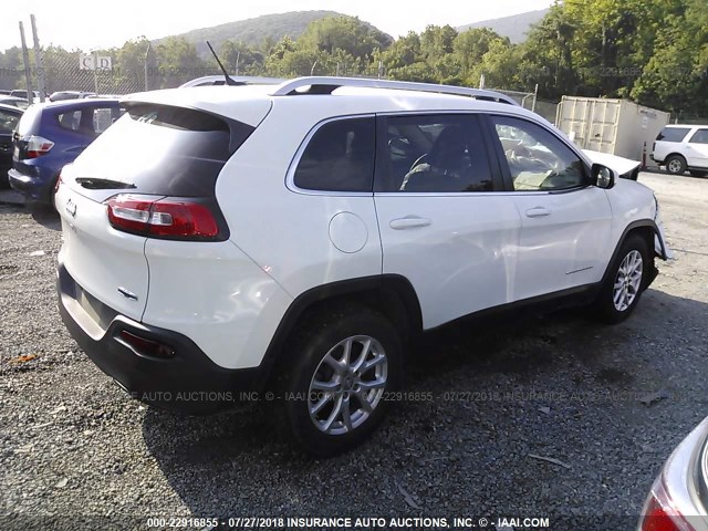 1C4PJMCB4FW744352 - 2015 JEEP CHEROKEE LATITUDE WHITE photo 4